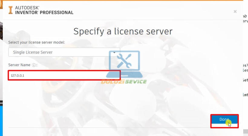 Nhập số 127.0.0.1