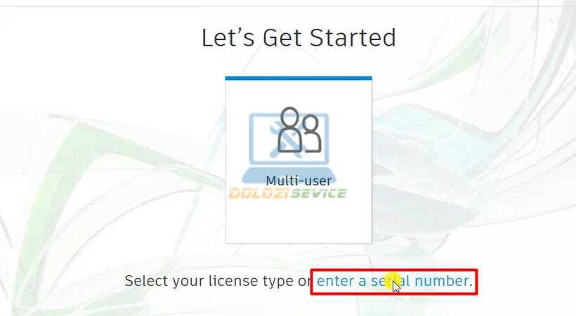Chọn Enter a serial number để kích hoạt Autodesk Recap Pro 2021