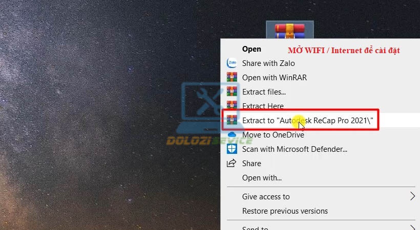 Giải nén Autodesk Recap Pro 2021