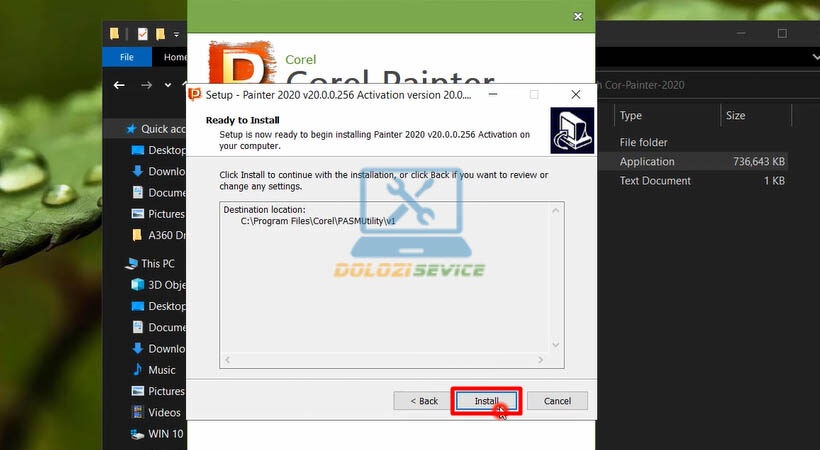 Bắt đầu cài đặt Corel Painter 2020