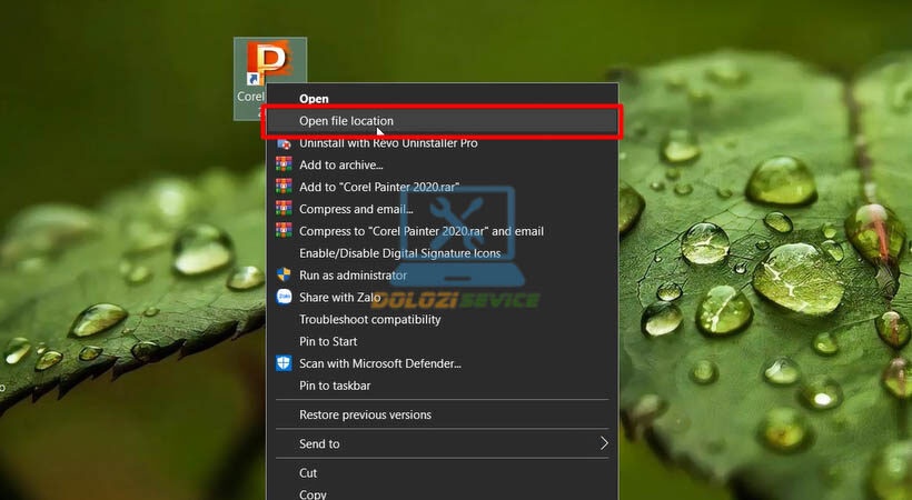 Mở thư mục cài đặt Corel Painter 2020