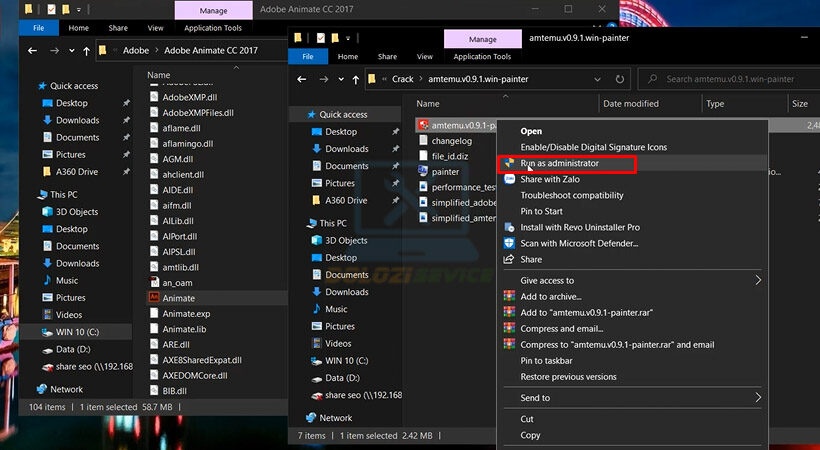 Khởi chạy file như hình trong mục Crack.