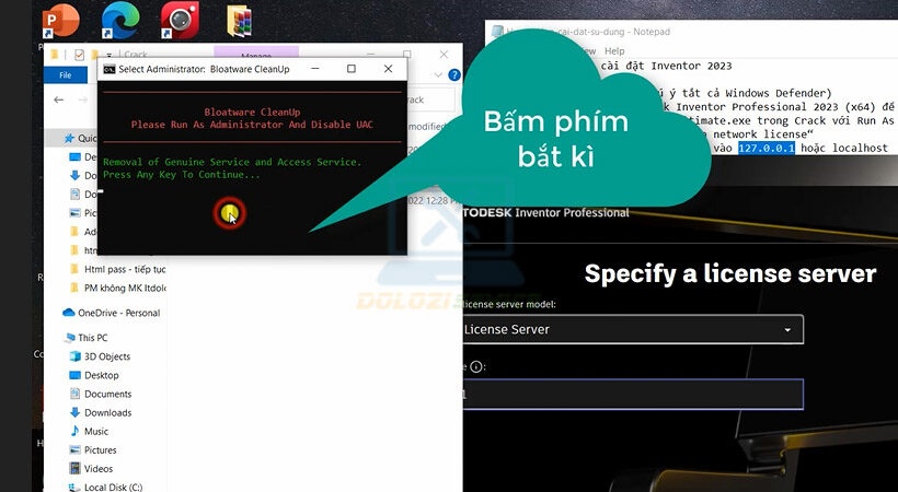Bấm bất kì