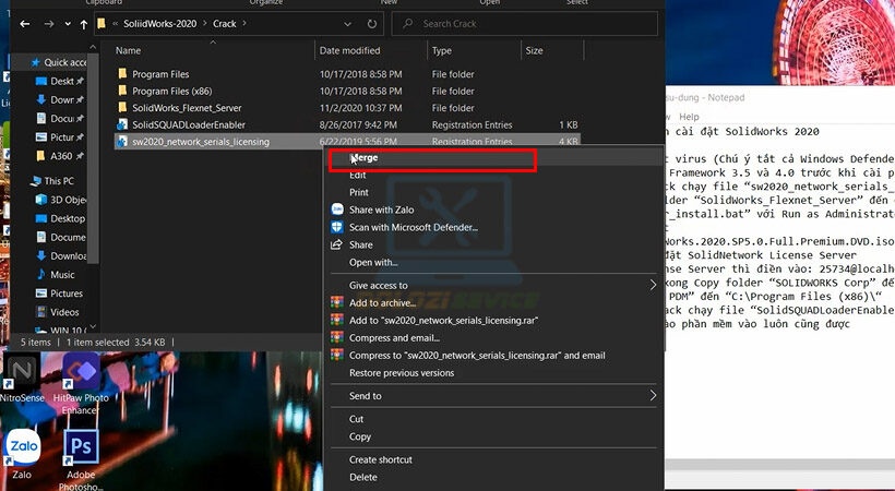 Mở file theo đường dẫn và chọn như hình