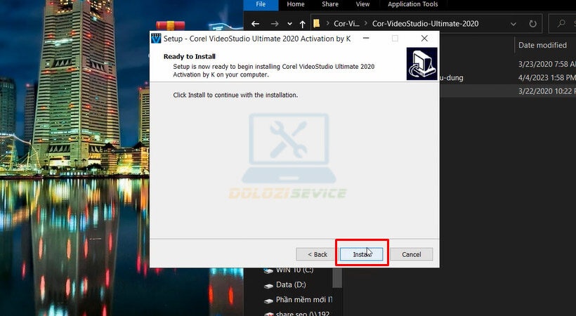 Tiến hành chọn Install.