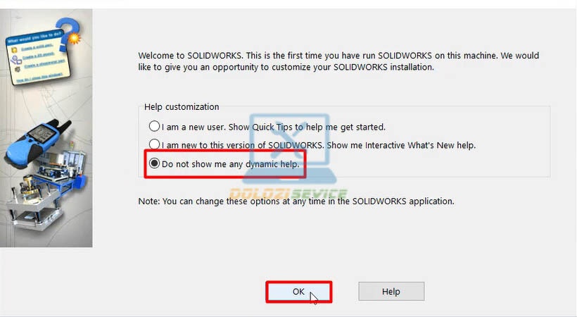 Tích chọn Do not rồi chọn OK