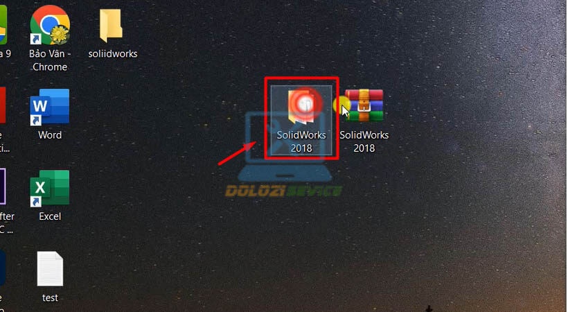 Mở thư mục Solidworks 2018