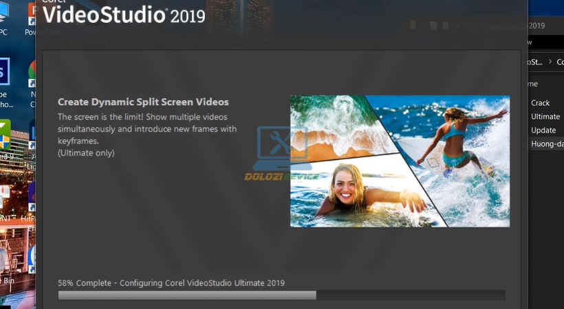 Chờ đợi quá trình cài đặt Corel VideoStudio 2019
