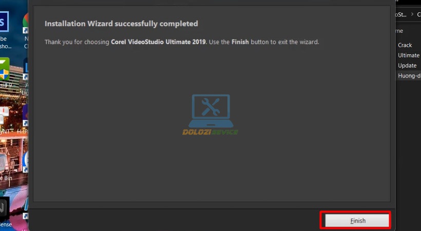Hoàn tất cài đặt Corel VideoStudio 2019