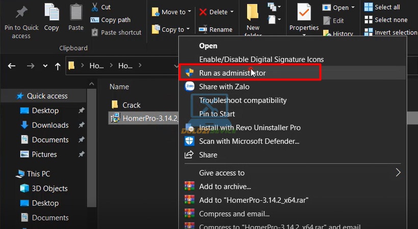 Chạy file Setup của Homer Pro 3