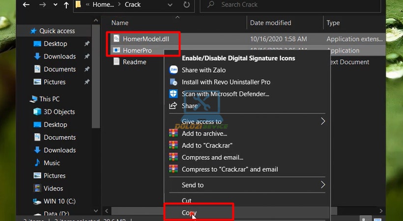 Sao chép file kích hoạt Homer Pro 3