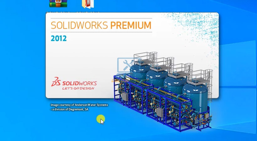 Khởi chạy Solidworks 2012 để kiểm tra