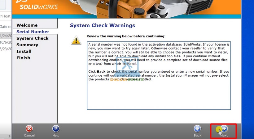 Nhấn Install Now để bắt đầu cài đặt Solidworks 2012