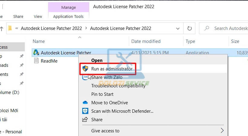 Tiến hành chạy file kích hoạt