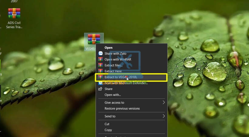 Giải nén phần mềm Sony Vegas Pro 2018