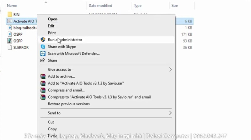Chạy file Crack