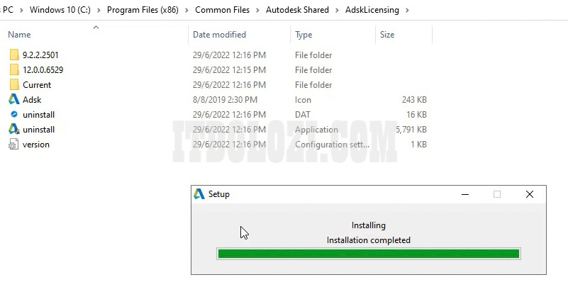 Cấp phép thành công cho chương trình Autodesk