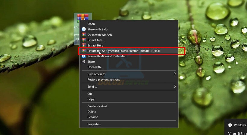 Giải nén file cài đặt CyberLink PowerDirector Ultimate 18