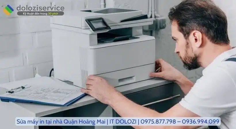 Quy trình sửa máy in tại Dolozi.
