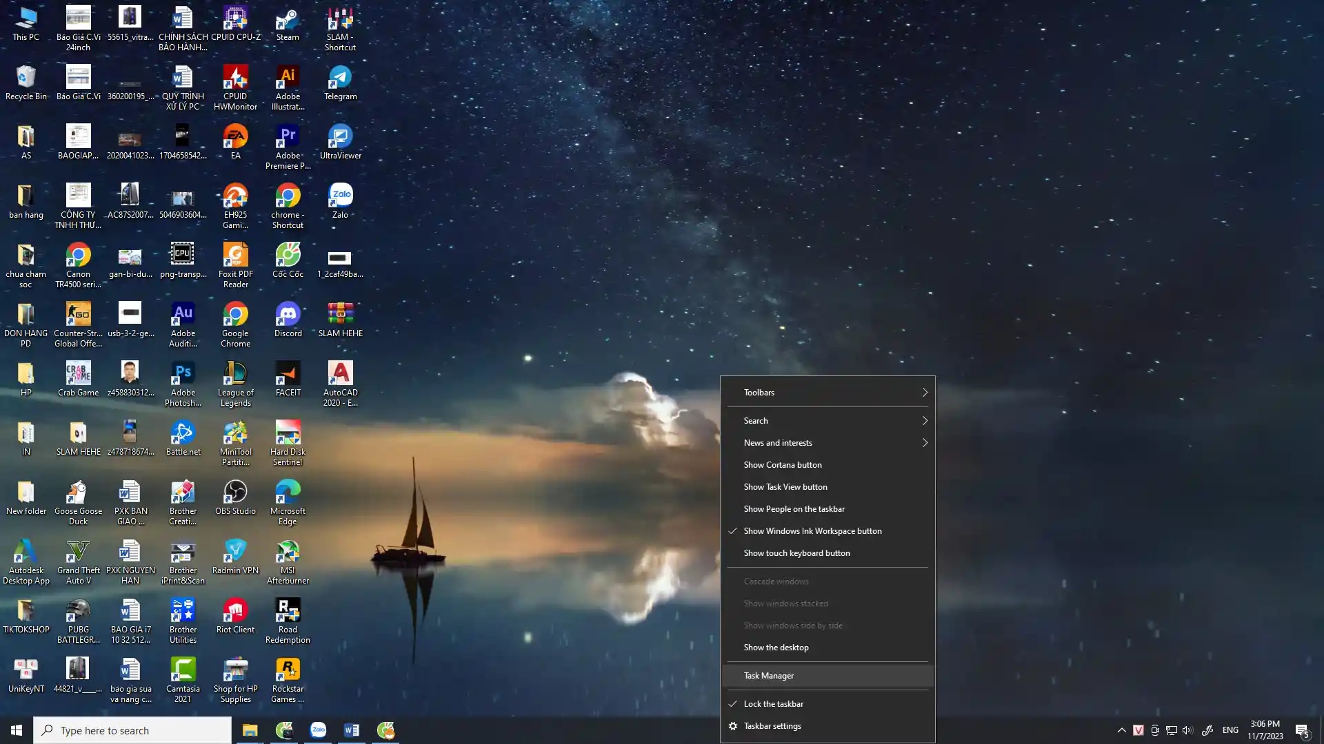 Mở Task Manager