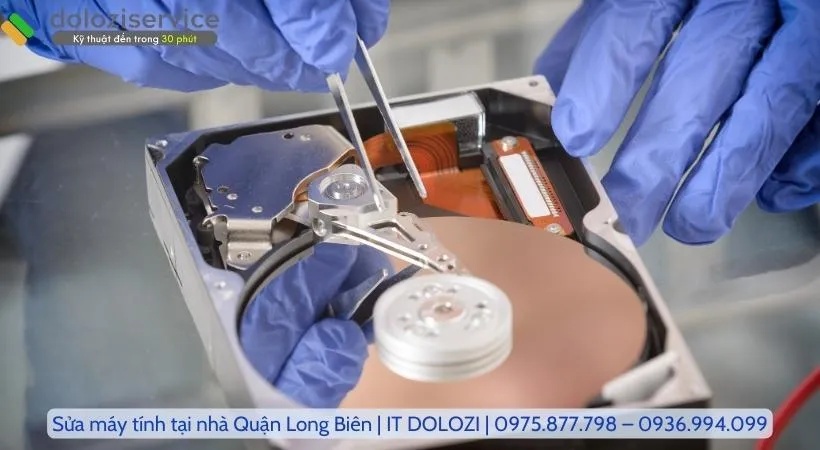 Quy trình sửa máy tính tại nhà quận Long Biên tại Dolozi.
